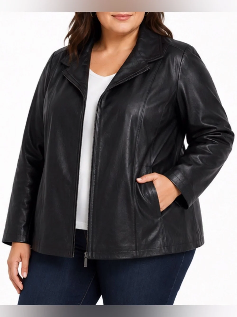 East 5th Vintage EUC Full Zip Leather Jacket - Picture 1 of 14